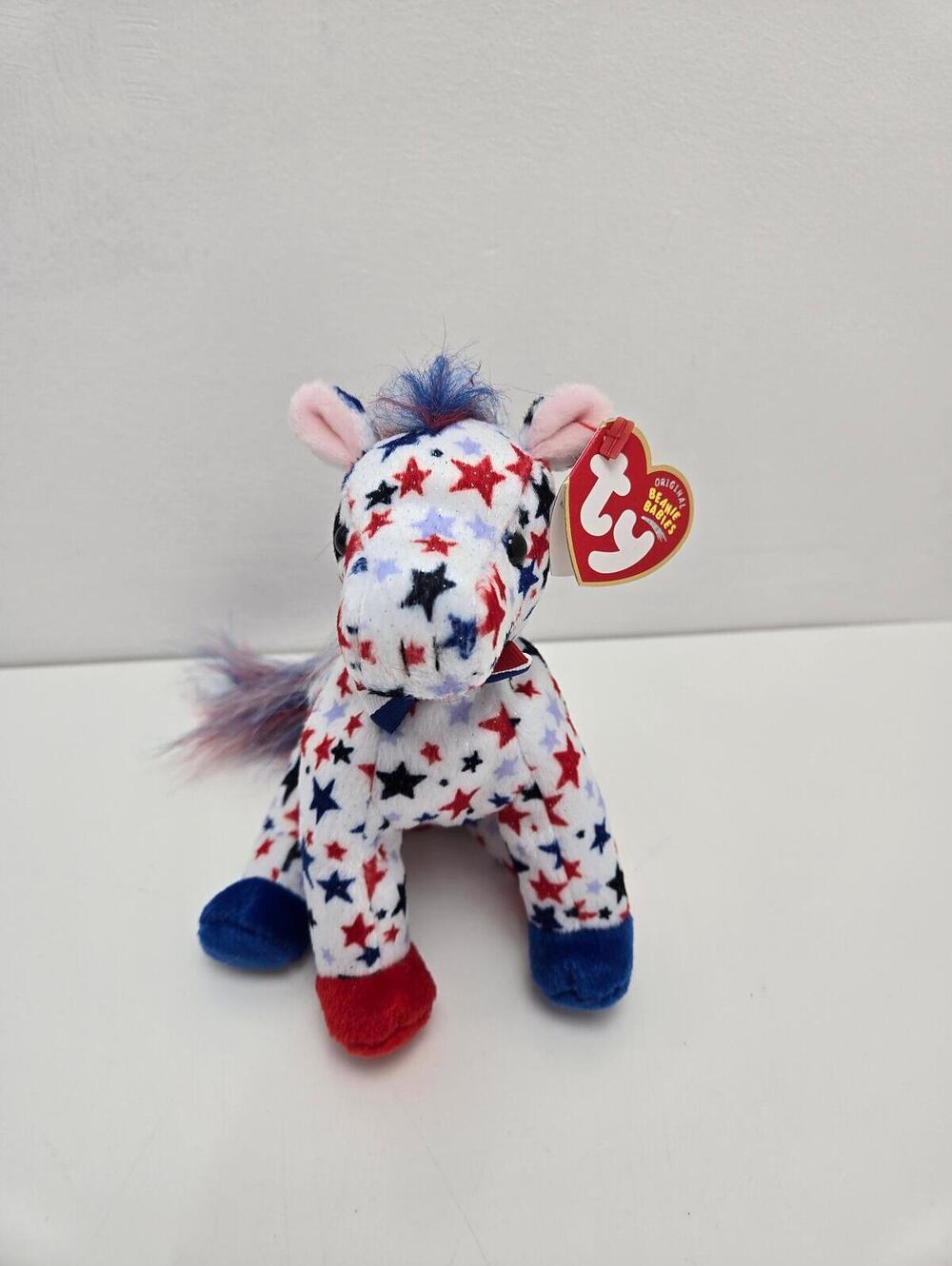 Ty Beanie Baby “Lefty 2004” the Patriotic Donkey (6 inch)